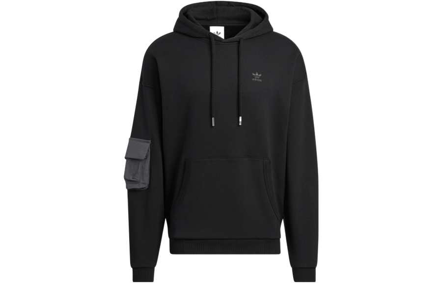 Adidas Originals Sweatshirts Men's Black Hooded Moderate Regular
