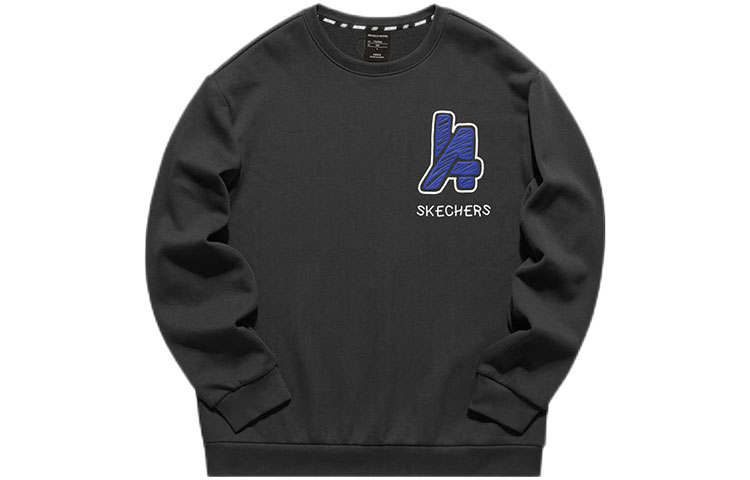 Skechers Sweatshirts Unisex Carbon Black 0018 Crew Neck Moderate Regular