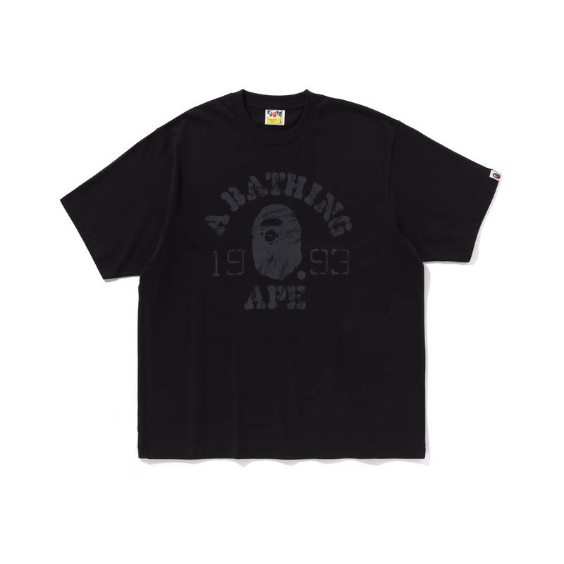 A BATHING APE A Bathing Ape screen print college relaxed fit tee