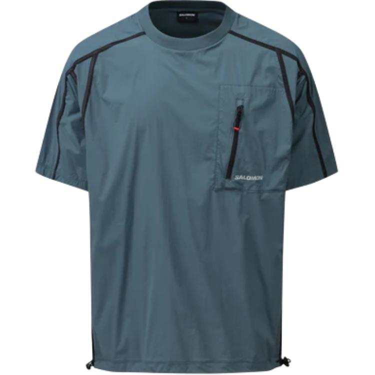 SALOMON PINNACLE LT SHORT T Shirt Men's Bright Charcoal Gray