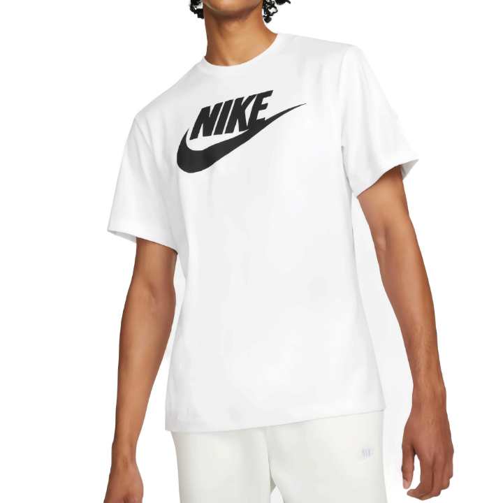 Nike Nike T Shirts Men's White Crew Neck Moderate Straight Fit