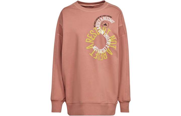 Adidas Adidas X Stella McCartney Sweatshirts Unisex Red Brown Crew Neck Moderate Regular