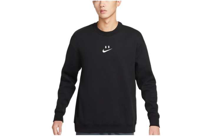 Nike Nike Sweatshirts Men's Black Crew Neck Thickened Regular