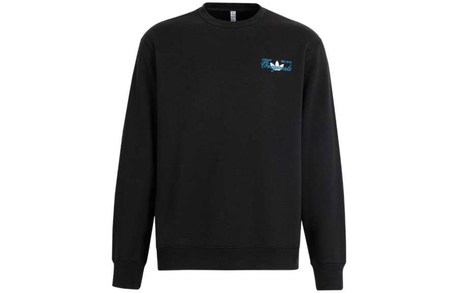 Adidas Originals Sweatshirts Men's Black Crew Neck Moderate Regular