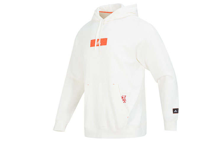 Adidas Adidas CNY Sweatshirts Men's White Hooded Moderate Regular