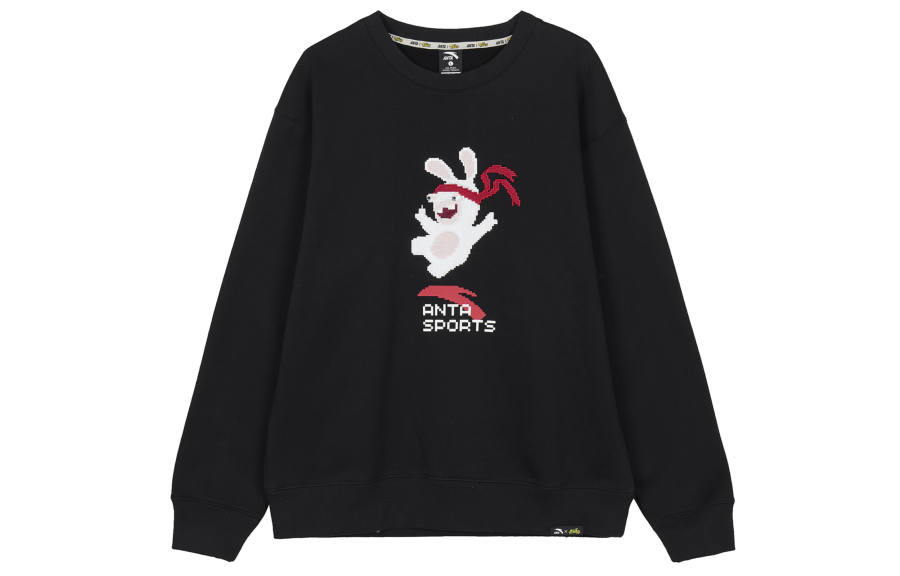 ANTA Sweatshirts Unisex Black Crew Neck Moderate Regular
