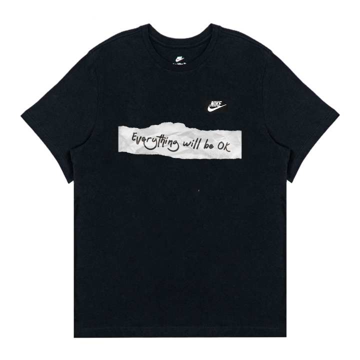 Nike Nike T Shirts Unisex Black Crew Neck Moderate Straight Fit