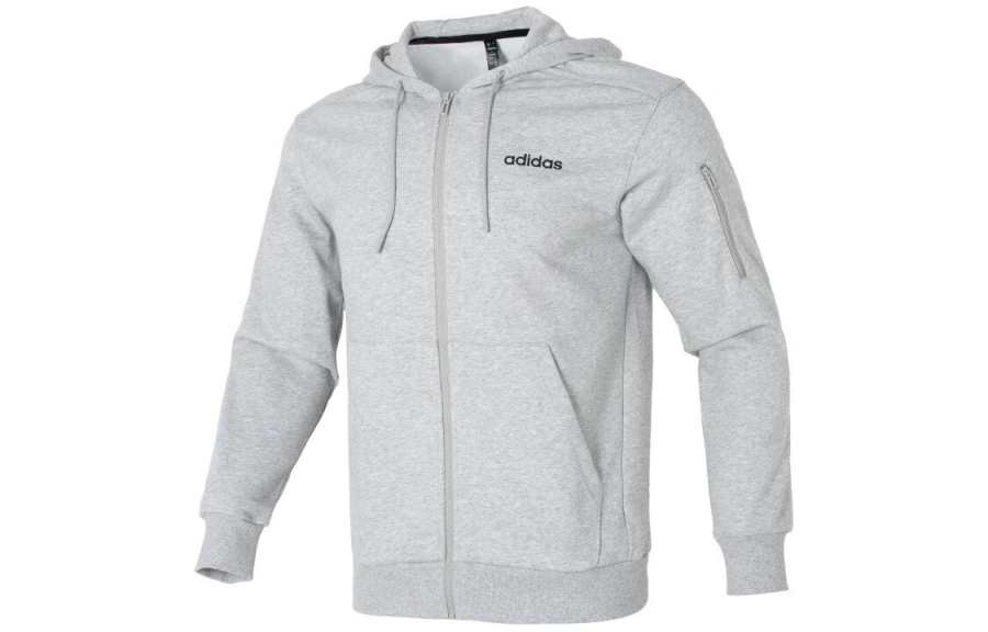Adidas Adidas Sweatshirts Men's Gray Hooded Moderate Cardigan