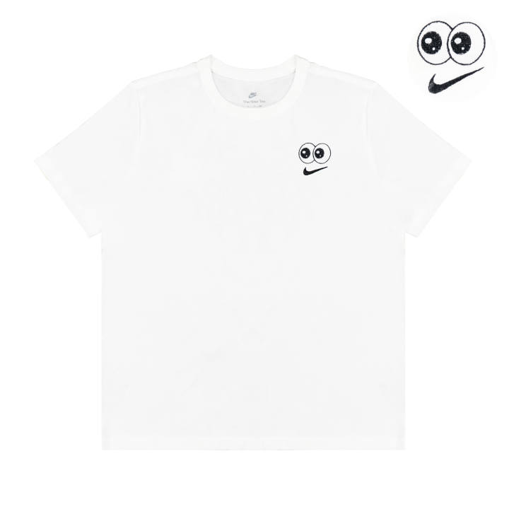 Nike Nike T Shirts Unisex White Crew Neck Thin Straight Fit