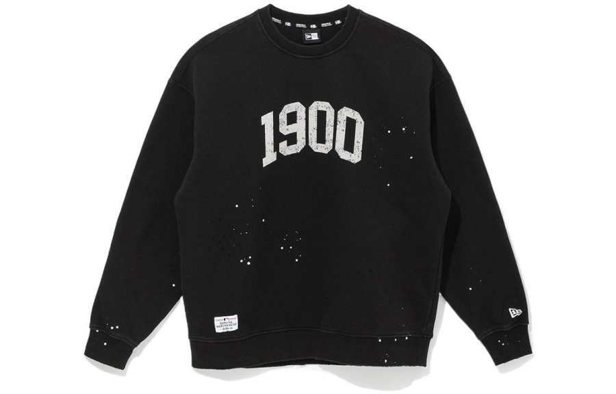 New Era Sweatshirts Unisex Black Crew Neck Moderate Regular