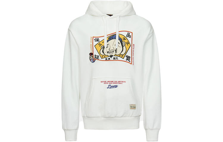 EVISU EVISU Sweatshirts Men's White Hooded Moderate Regular