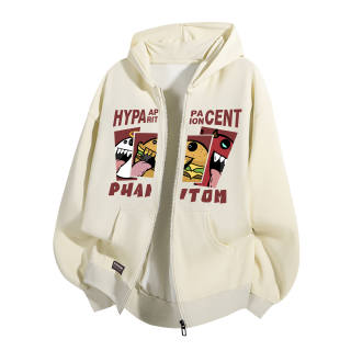 HYPASCENT Sweatshirts Unisex Hooded Moderate Cardigan