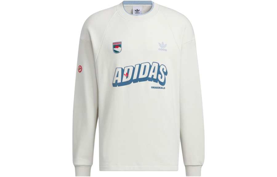Adidas Originals Letter Sweatshirt Men's Track Gray