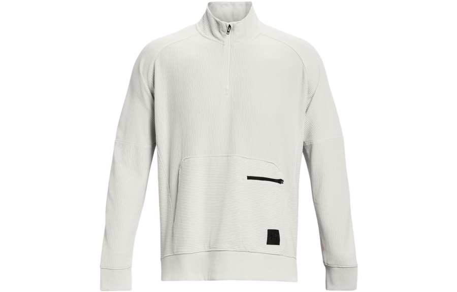 Under Armour Sweatshirts Men's White Stand Collar Moderate Other