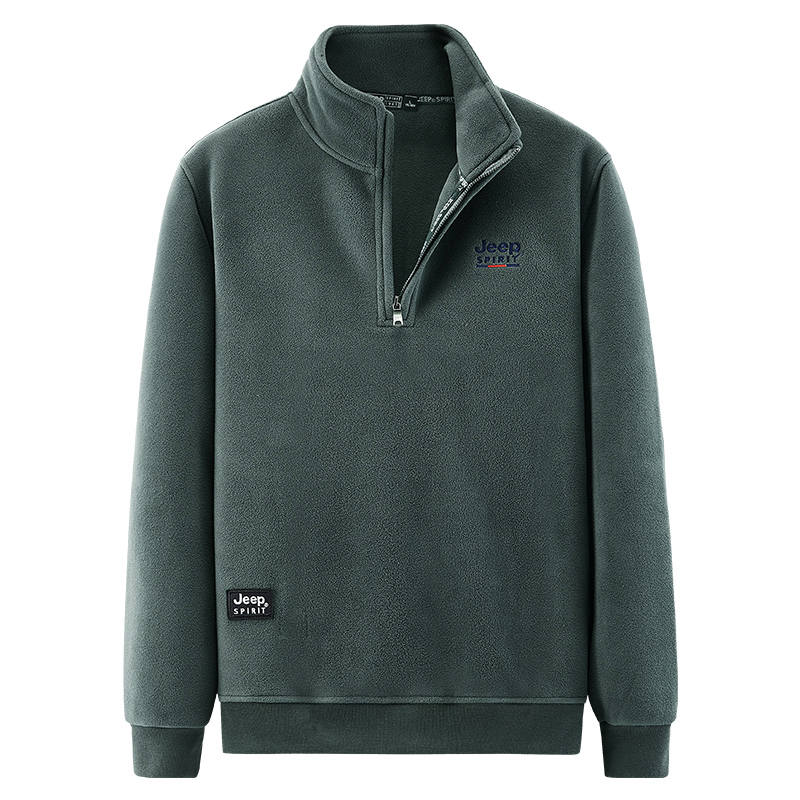 JEEP SPIRIT Sweatshirts Men's Stand Collar Thickened Other