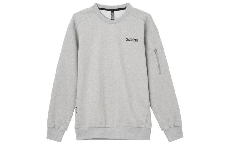 Adidas Adidas Sweatshirts Men's Gray Crew Neck Moderate Regular