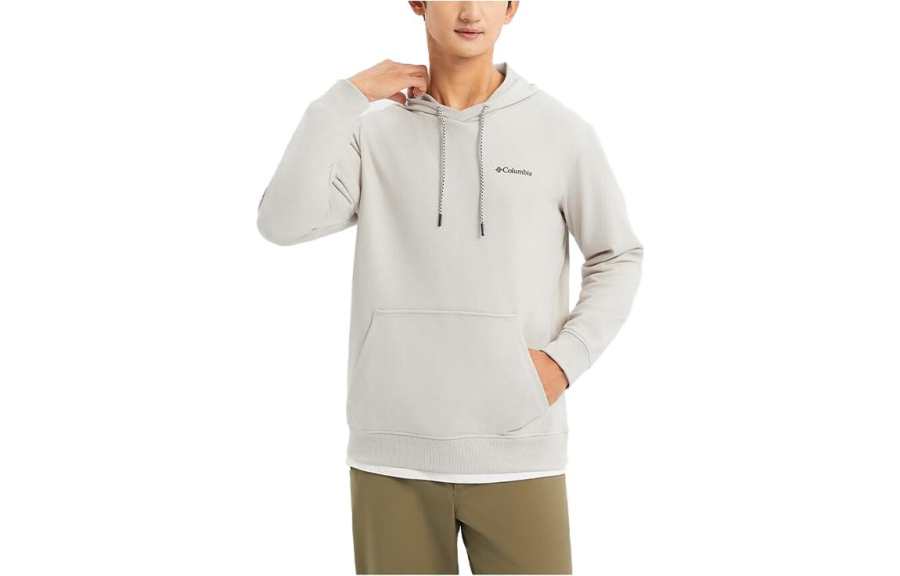 Columbia Transit Sweatshirts Men's Gray White Hooded Moderate Regular