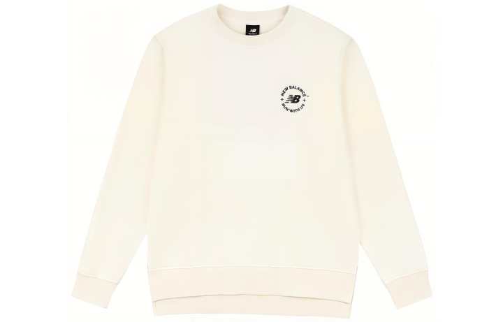 New Balance New Balance Sweatshirts Men's White Crew Neck Moderate Regular