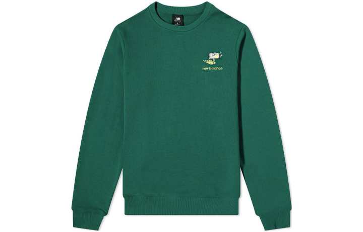New Balance New Balance Sweatshirts Men's Green Crew Neck Moderate Regular