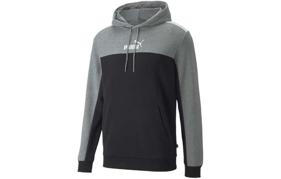 PUMA Essentials+Block Men's Hoodie Sweatshirt Men's Black