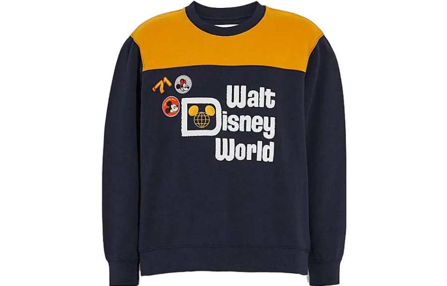 COACH COACH X Disney Sweatshirts Men's Navy Crew Neck Moderate Regular
