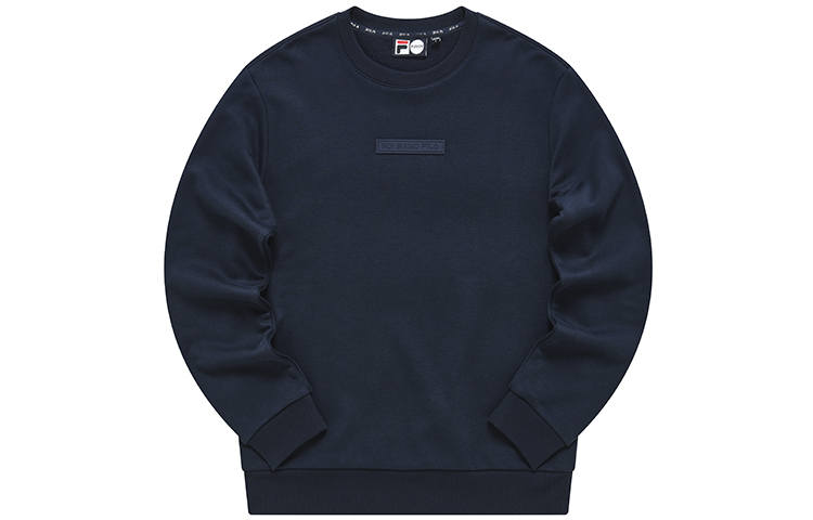 FILA FUSION INLINE Sweatshirts Men's Navy Blue Crew Neck Thickened Regular