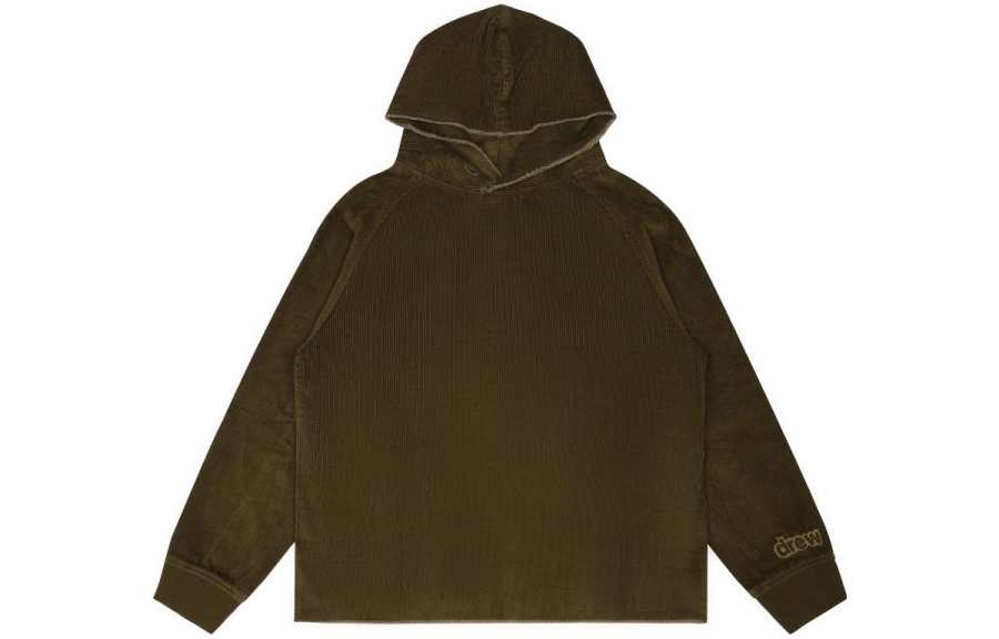 Drew house Sweatshirts Men's Olive Green Hooded Moderate