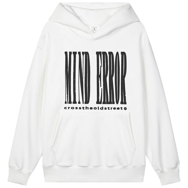 MIND ERROR MIND ERROR Sweatshirts Unisex Hooded Thickened Regular