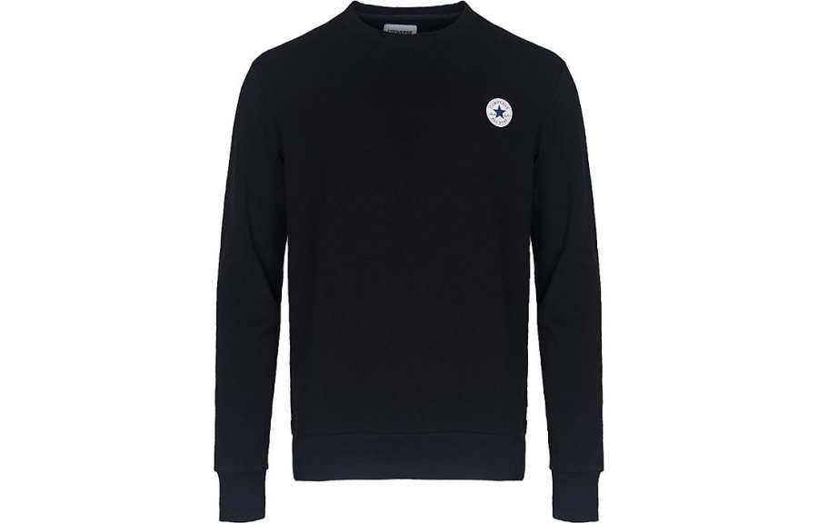 Converse Converse Sweatshirts Men's Black Crew Neck Moderate Regular