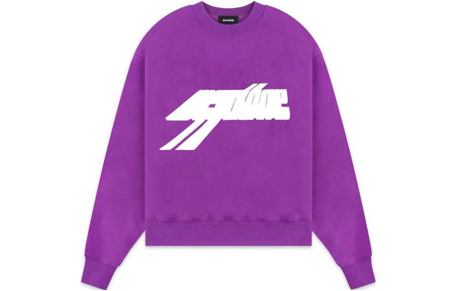WE11DONE WE11DONE Sweatshirts Unisex Purple Crew Neck Moderate Regular