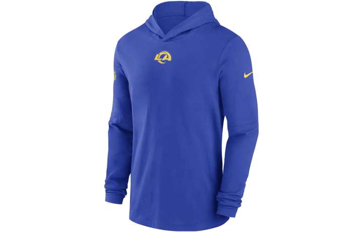 Nike Nike Los Angeles Rams Pure Fury Sideline Men's Nike Dri-FIT Nfl Long-Sleeve Hooded Top