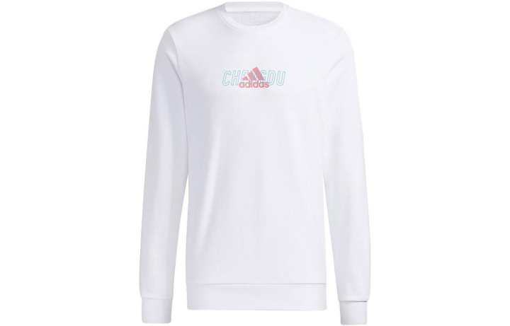 Adidas Adidas Sweatshirts Men's White Crew Neck Moderate Regular