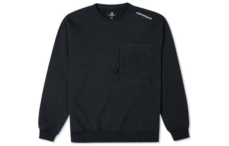 Converse Converse Sweatshirts Men's Black Crew Neck Moderate Regular