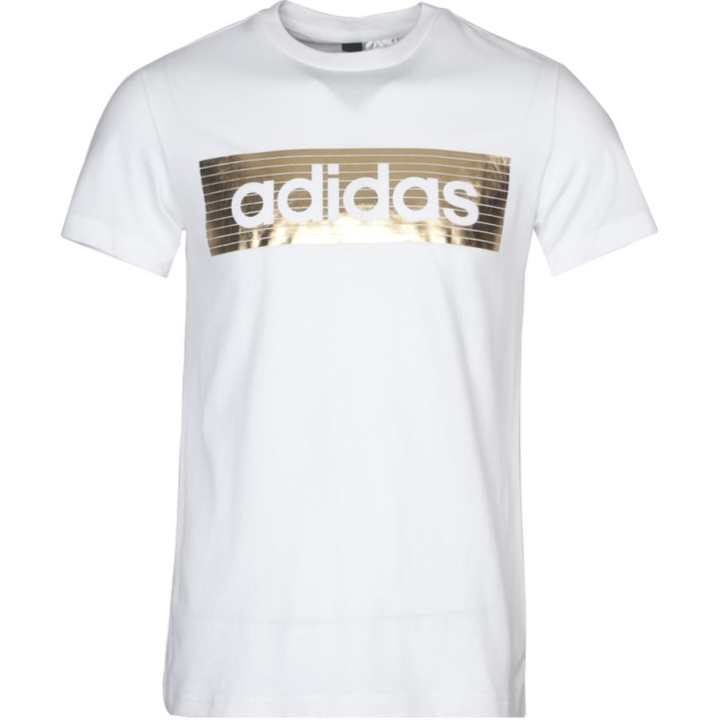 Adidas Adidas T Shirts Men's White Crew Neck Moderate Straight Fit