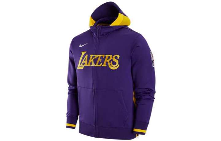 Nike Nike Nba Los Angeles Lakers Home Showtime Dri Fit Full Zip Hoodie