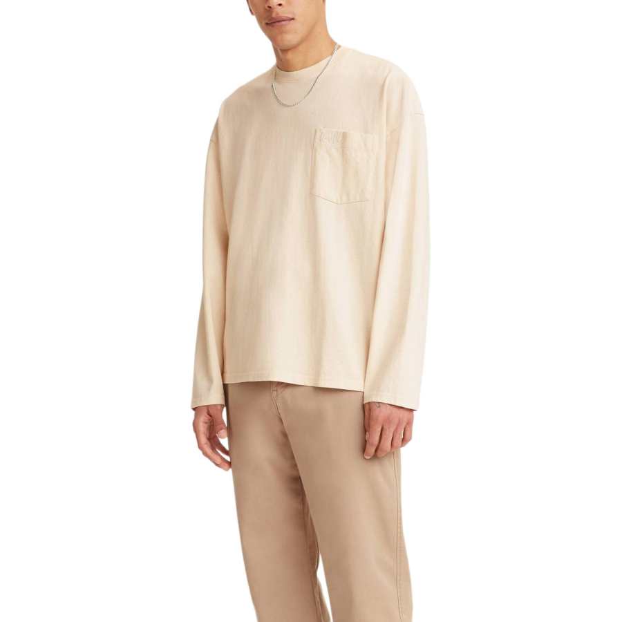 Levis Levis T Shirt Men's Beige Yellow