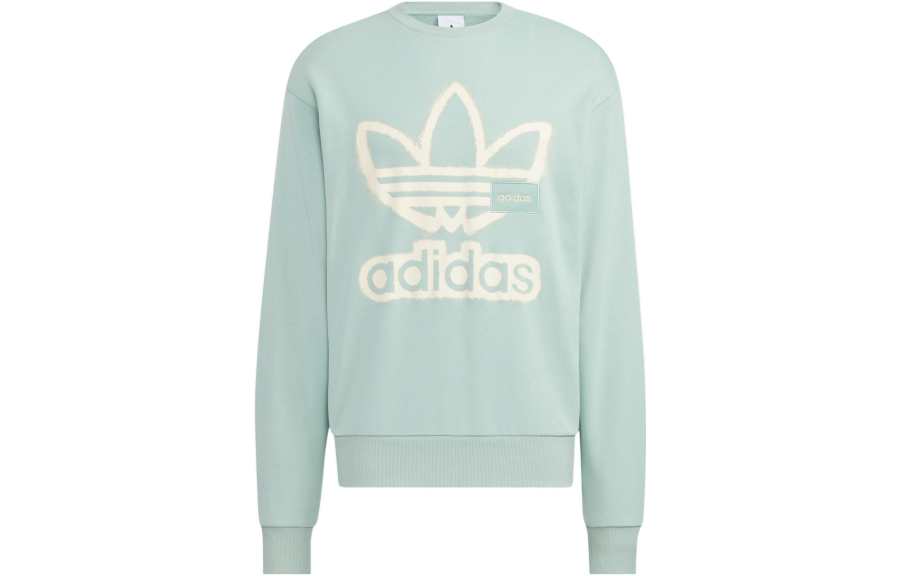 Adidas Originals Sweatshirts Unisex Cyan Crew Neck Moderate Regular
