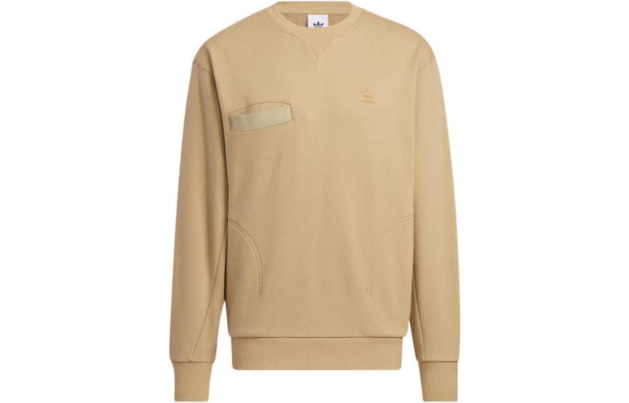 Adidas Originals Ww Crew Sweatshirts Men's Khaki Crew Neck Moderate Regular