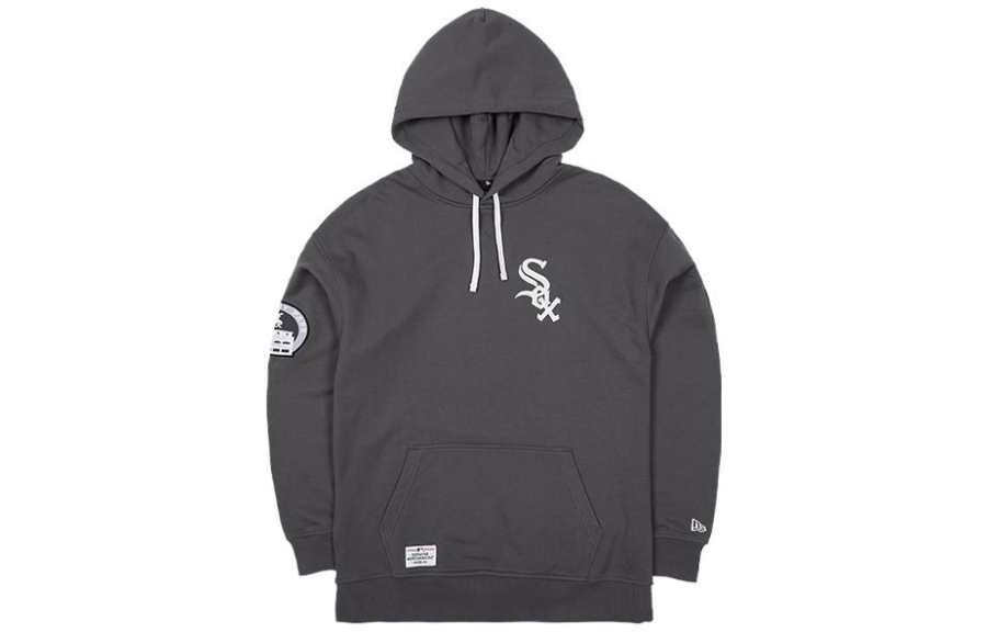 New Era Sweatshirts Unisex Gray Hooded Non Detachable Moderate