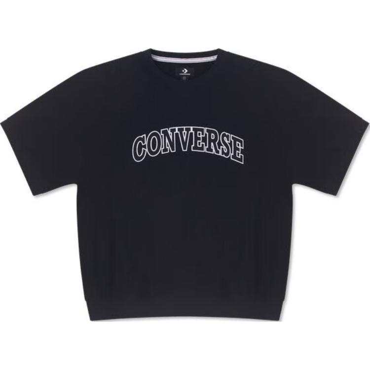 Converse Retro Chuck T Shirts Men's Black Crew Neck Moderate