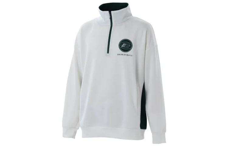 New Balance New Balance Sweatshirts Men's White Stand Collar Moderate