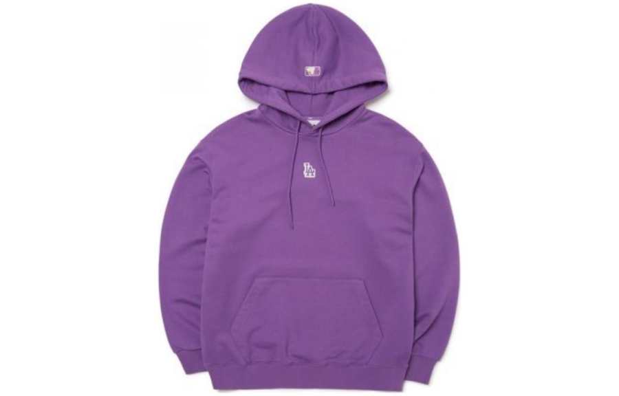 MLB Los Angeles Dodgers Sweatshirts Unisex Purple Hooded Moderate Regular
