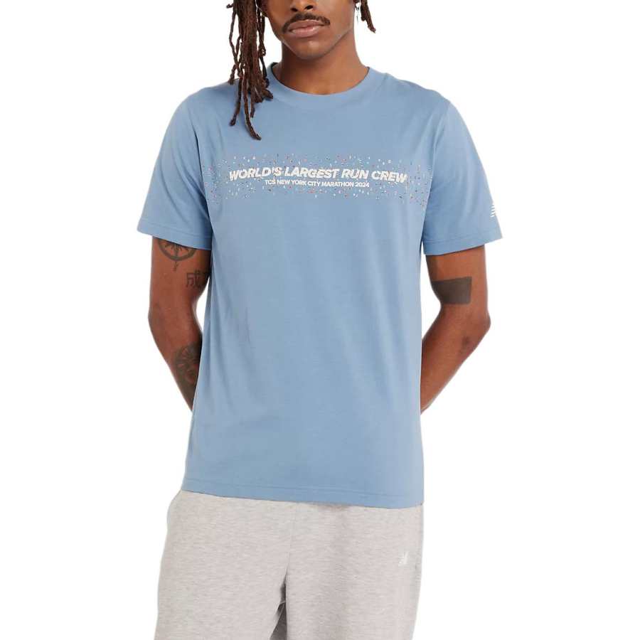 New Balance New Balance NYC Marathon T Shirt Men's Blue