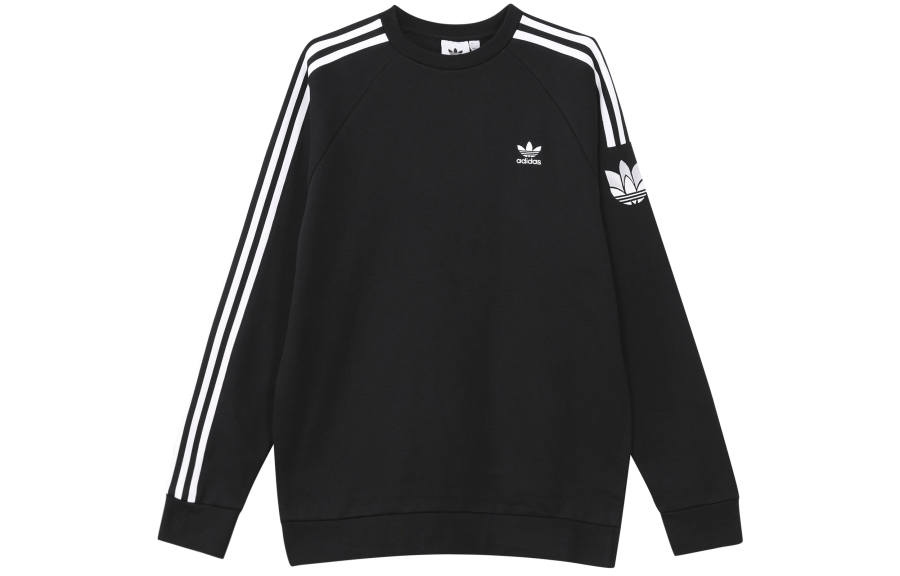 Adidas Originals Logo 3 Pack Brushed Crew Neck Sweatshirt Men's Black