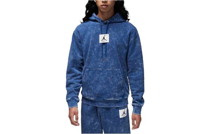 Jordan Jordan Tie Dye Men's Drawstring Hoodie Blue
