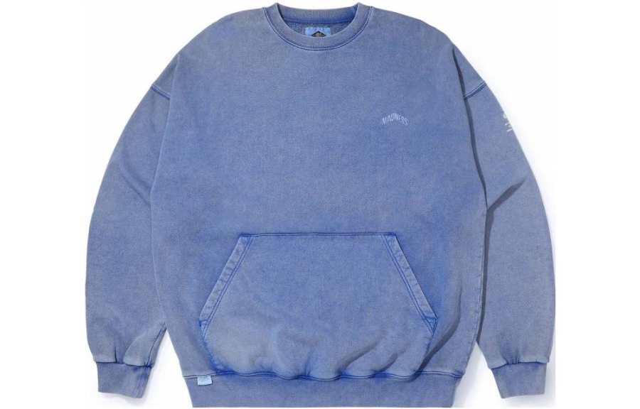 MADNESS Sweatshirts Unisex Blue Crew Neck Moderate