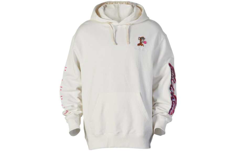 XVESSEL Sweatshirts Unisex Print Hoodie, White Hooded Moderate Regular