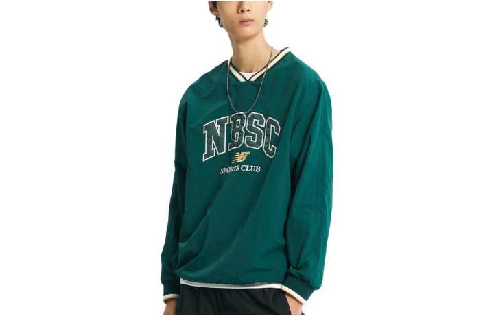 New Balance New Balance NBSC Sweatshirts Men's Green V Neck Moderate Regular