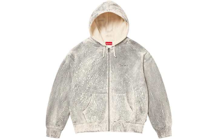 Supreme Supreme Crackle Zip Up Hooded Sweatshirt