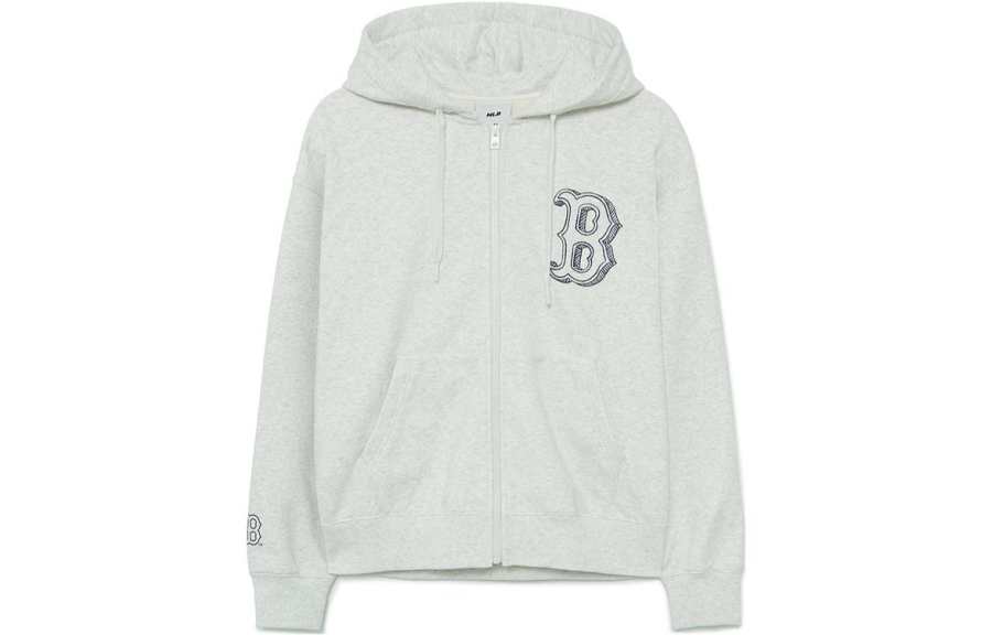 MLB MLB Basic Mega Sweatshirts Men's Gray Hooded Moderate Cardigan